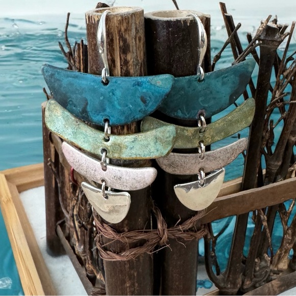 Robert Lee Morris Soho Patina Chandelier Fishtail Earrings - Picture 5 of 16